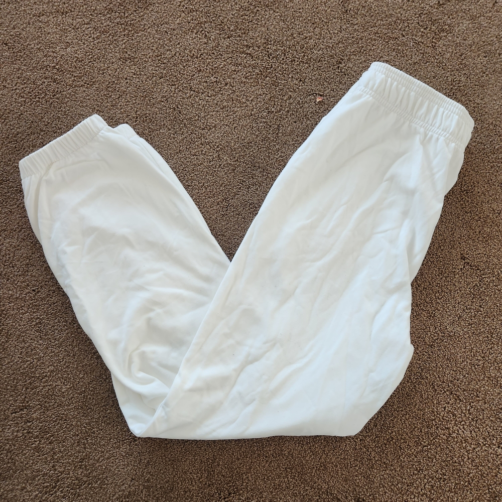 White Track Pants